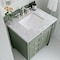 James Martin Vanities Brittany 30in Single Vanity, Smokey Celadon w/ 3 CM Carrara Marble Top 650-V30-SC-3CAR - alternate 2